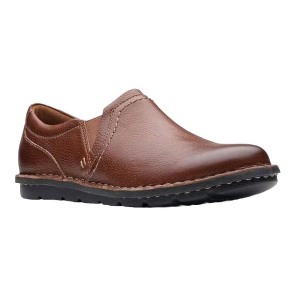Clarks Shoes - Clarks Janice‎ Barrie Women’s 7 M Brown Leather Soft Cushion Slip On